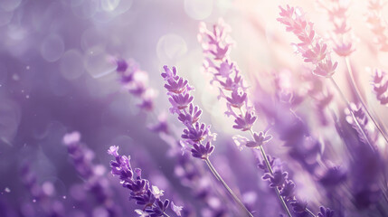 Naklejka premium A lavender background with a gradient from lavender to white, creating a light and airy effect. The gentle transition enhances the calming quality of the color.
