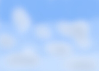 Beautiful, blue summer sky with fluffy clouds