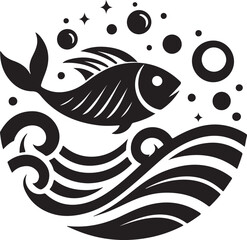 black and white fish