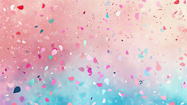 A pearl color background with a subtle confetti pattern. The scattered particles add a playful and whimsical touch.