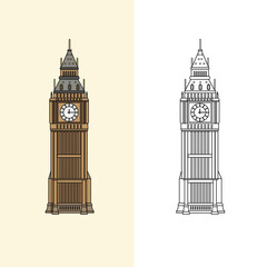 illustration of iconic landmark, big ben