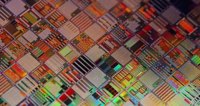 Silicon semiconductor wafer close-up. In electronics, a wafer also called a slice or substrate is a thin slice of semiconductor, a crystalline silicon, used for the fabrication of integrated circuits