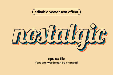 colorful retro Editable Text Effect Style