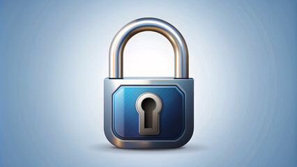 Naklejka premium locked padlock isolated white background 