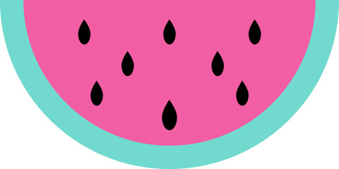 Illustration of a slice of watermelon
