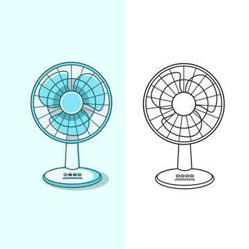 Electric fan vector illustration icon