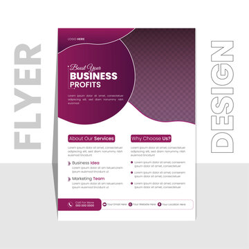 Corporate business flyer design and digital marketing agency flyer vector template.
