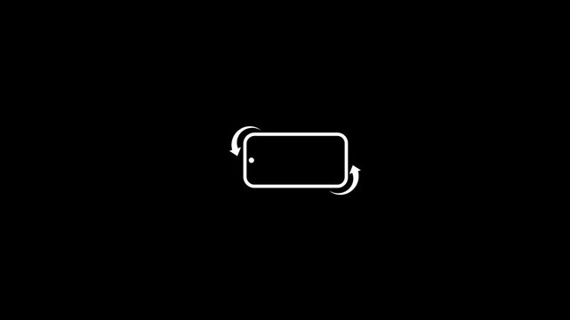 Rotation phone icon animation .concept rotation your phone