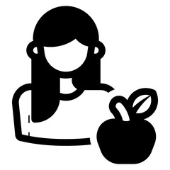 female nutritionist profession icon