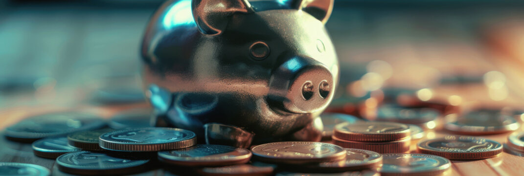 a money piggy bank. International Credit Union Day