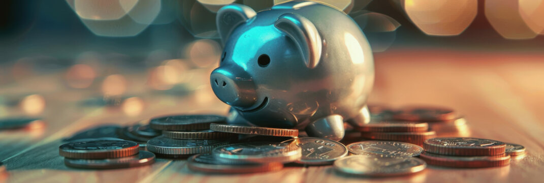 a money piggy bank. International Credit Union Day