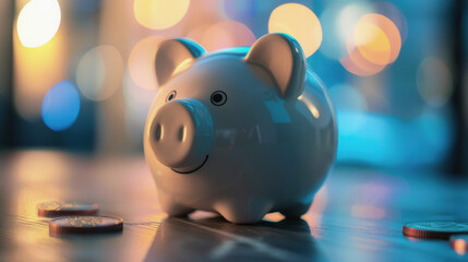 a money piggy bank. International Credit Union Day