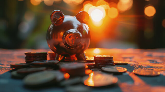 a money piggy bank. International Credit Union Day