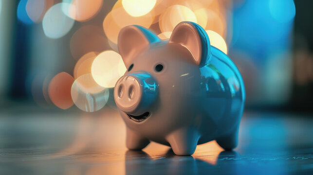 a money piggy bank. International Credit Union Day