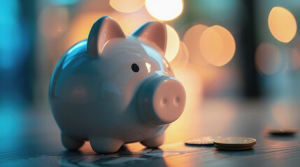 a money piggy bank. International Credit Union Day