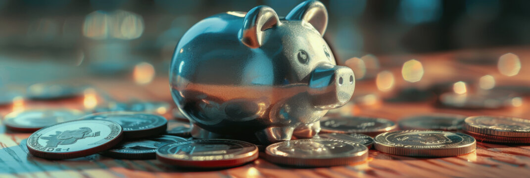 a money piggy bank. International Credit Union Day