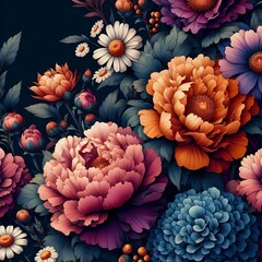 Floral illustration. Floral background