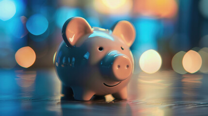 a money piggy bank. International Credit Union Day