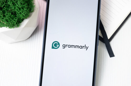 New York, USA - 21 June 2024: grammarly Logo on Phone Screen, App or Company Icon