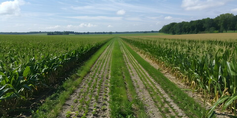Golden ripe wheat corn field ready for harvesting, autumn, late summer, crop field, yeld