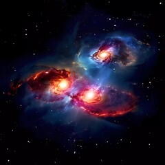 Fototapeta premium A Galaxy Collision