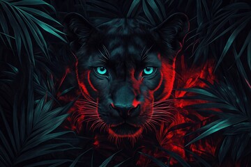 Black Panther created with Generative AI Technology, ai, generative