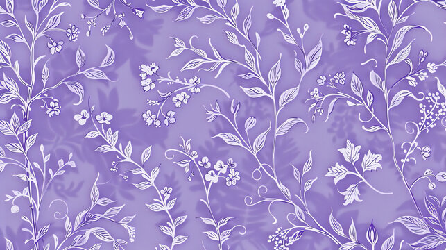 A lavender background with a subtle floral pattern, featuring delicate outlines of lavender flowers and leaves. The intricate design adds a touch of elegance and nature.