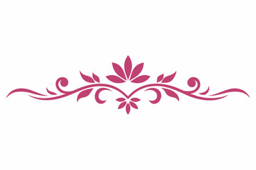 floral divider vector element illustration