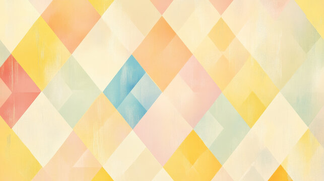 A diamond background with a pattern of diamond shapes arranged in a grid on a pastel yellow background. The bright and cheerful design adds a modern touch.