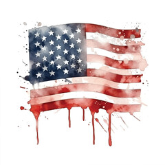 Flag of America vintage usa flag for an independence day at 4th July grunge USA flag background