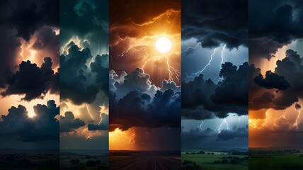 Dramatic Climate Change Visual: Weather Forecast Collage