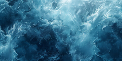 Obraz premium Abstract Deep Blue Ocean Waves Texture, Serene Aquatic Background for Calmness and Meditation, High-Resolution Water Surface Pattern.