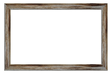 Wood picture frame isolated on transparent background, PNG File