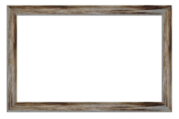 Wood picture frame isolated on transparent background, PNG File