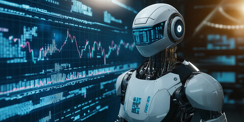 The Impact of Artificial Intelligence on Financial Services. Concept AI in Finance, Financial Services, Technology Innovation, Data Analytics, Market Trends