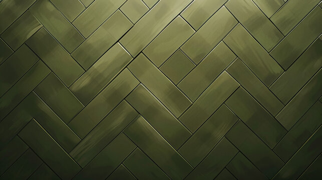 An olive abstract background with a subtle, herringbone pattern. The interlocking lines create a refined and timeless design.