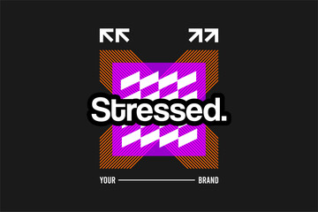 geometrical modern pattern tshirt design streetwear vector, ready for printing