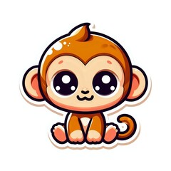 Charming Cartoon Kitten with Sparkling Green Eyes