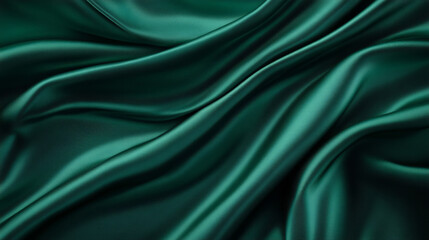 Fototapeta premium An emerald textured background with a smooth, satin-like texture. The glossy finish and deep green color add a touch of elegance and luxury.