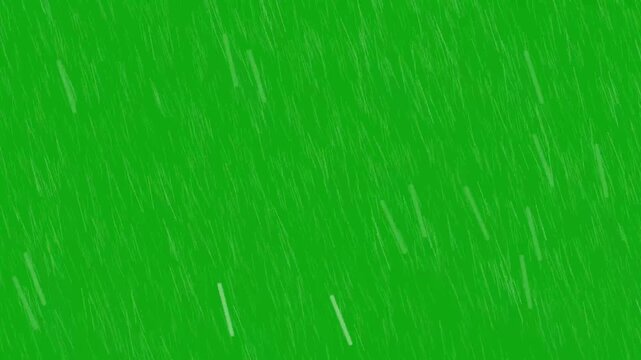 Heavy rain falling effect and splash, Easily loopable rainy season animation on green screen by motion graphics rainfall effects.