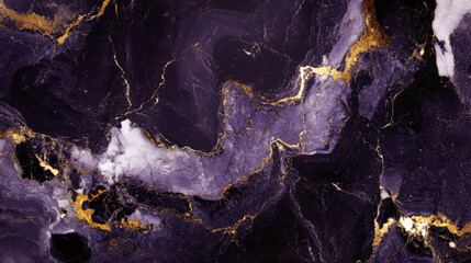 Italian marble texture in a deep purple hue with white and gold veining. The rich colors and bold patterns create a luxurious and dramatic effect.