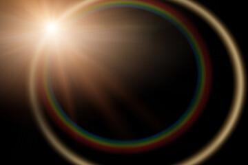 Abstract lens flare ring background Overlay