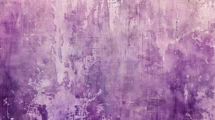 Obraz premium A lavender background with a grunge texture, featuring rough, distressed areas and varying tones of lavender. The design adds an edgy and urban feel.