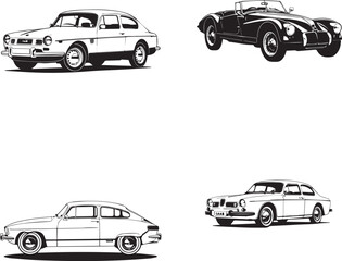 Vintage Car Vector Graphics: High-Quality Classic Designs for Your Projects