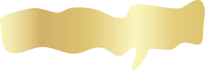 Golden speech bubbles set