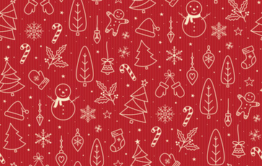 Christmas backgrounds, seamless pattern, christmas wrapping paper concept