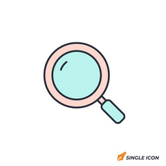 Magnifying Glass icon vector illustration. Magnifying Glass symbol isolated on white background