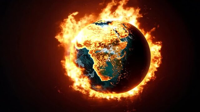 Burning Earth in Fiery Cosmos