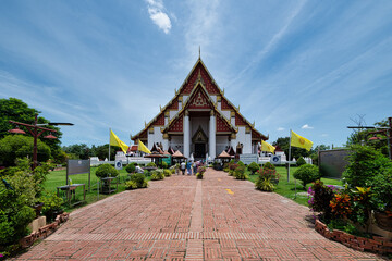 Phra Nakhon Si Ayutthaya District, Wat Phra Mongkhon Bophit, Thailand, July 07, 2024, Colossal...