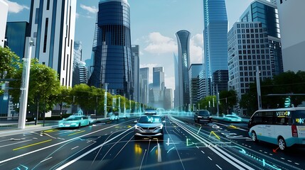 Integrated control system simulation and autonomous driving in smart city : Generative AI